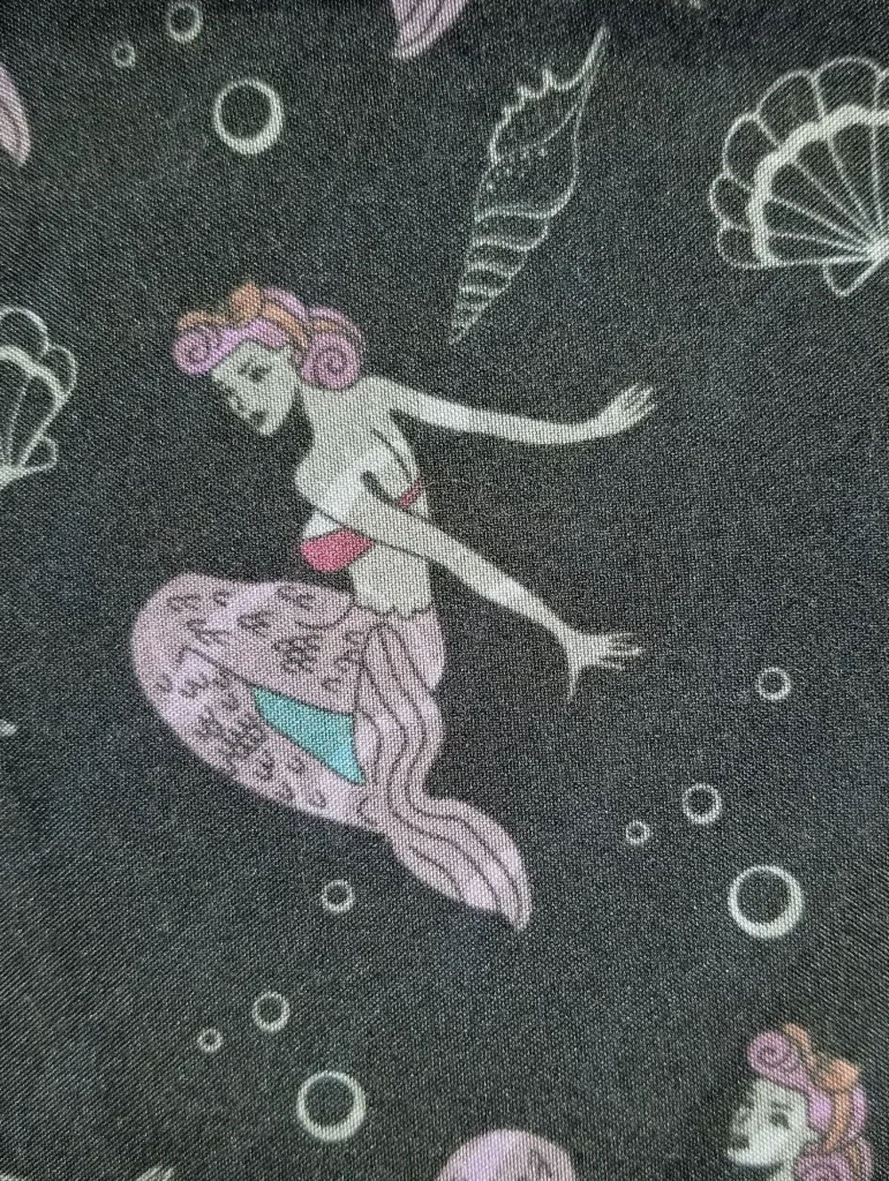 Black Mermaid Square Handkerchief